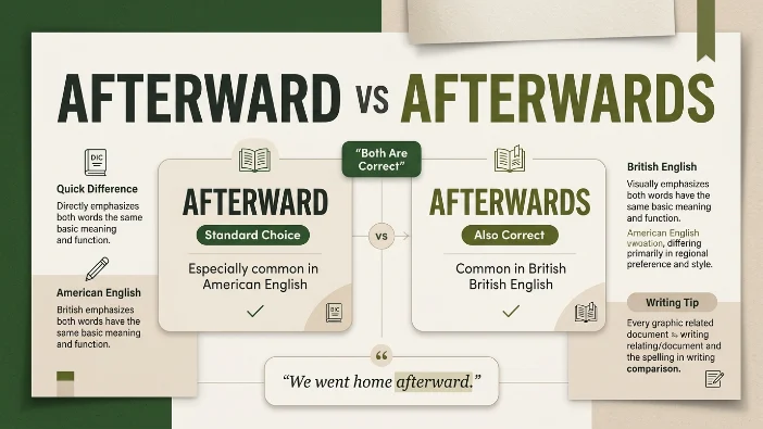 Afterward vs Afterwards