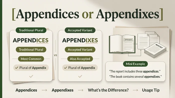 Appendices or Appendixes