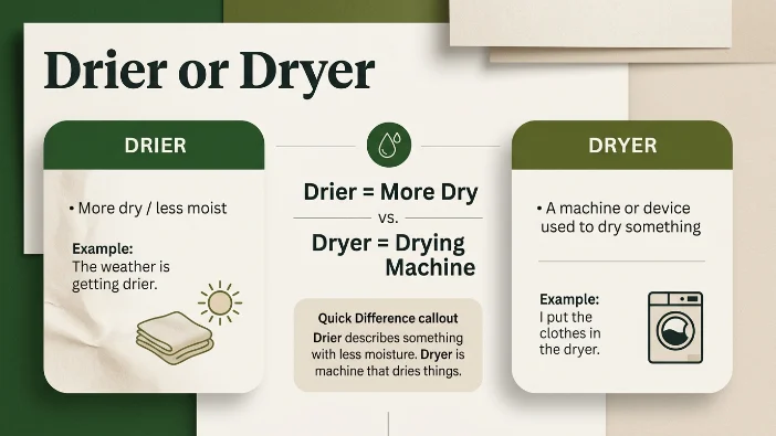 Drier or Dryer