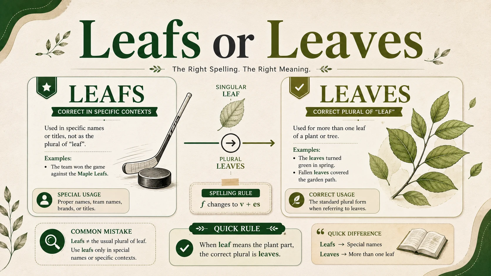 Leafs or Leaves