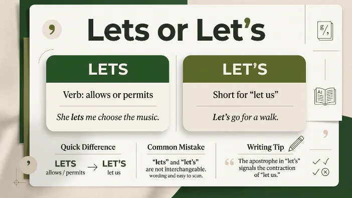 Lets or Let's