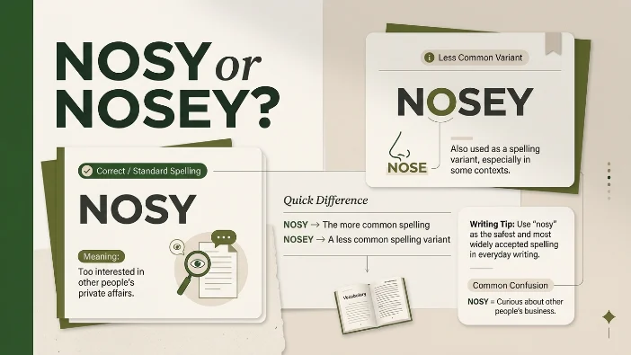 Nosy or Nosey