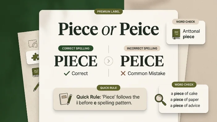 Piece or Peice