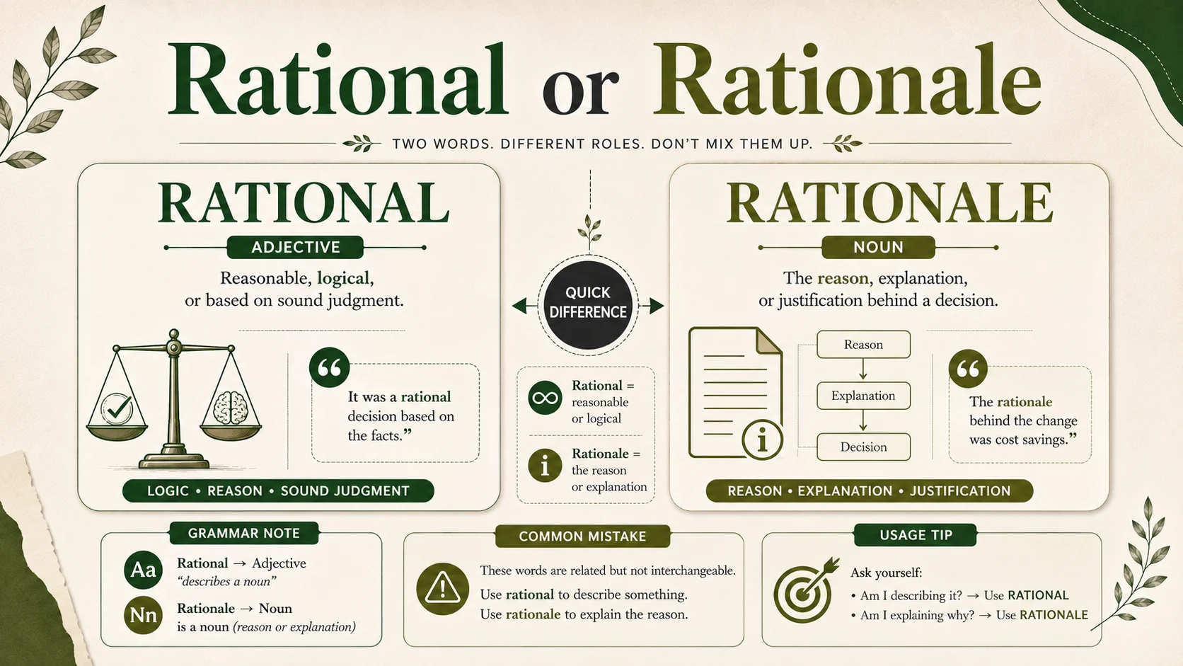 Rational or Rationale