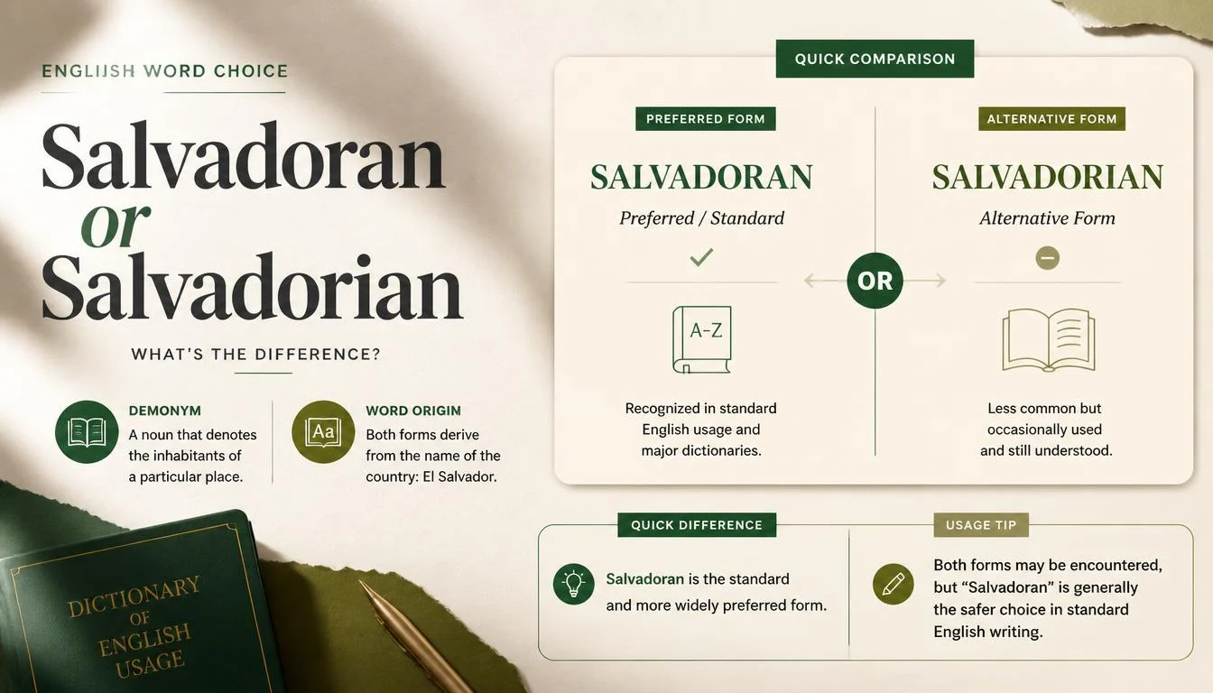 Salvadoran or Salvadorian