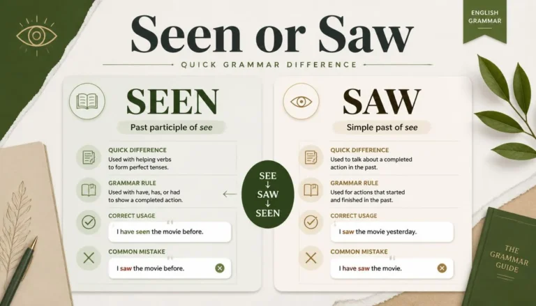 Seen or Saw