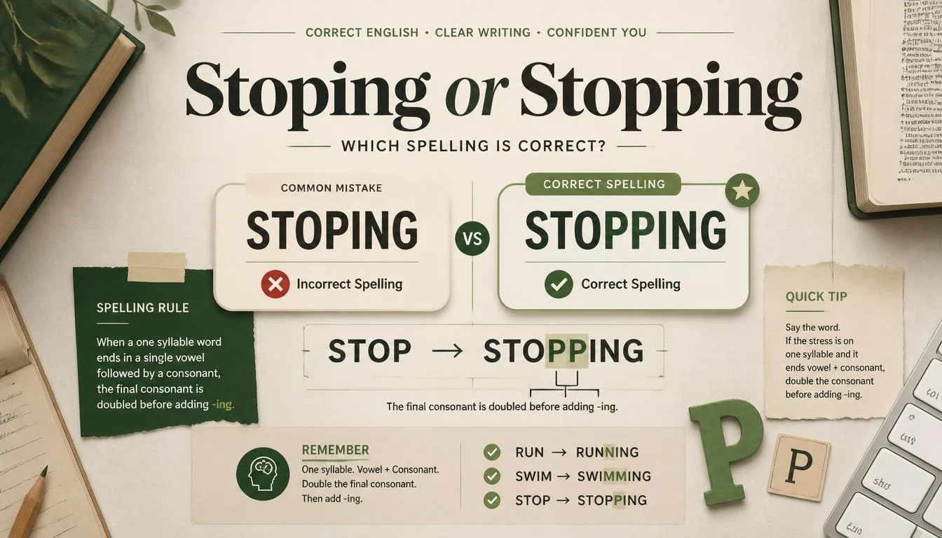 Stoping or Stopping