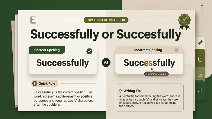 Successfully or Succesfully