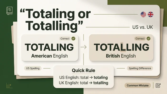 Totaling or Totalling