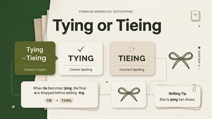 Tying or Tieing