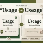 Usage vs Useage