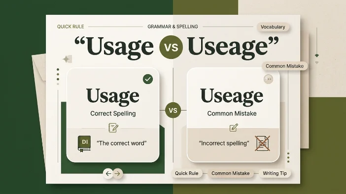 Usage vs Useage