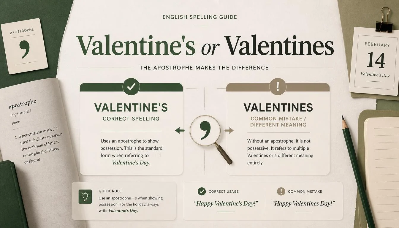 Valentine's or Valentines
