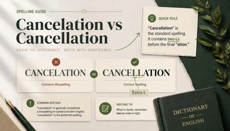 Cancelation vs Cancellation