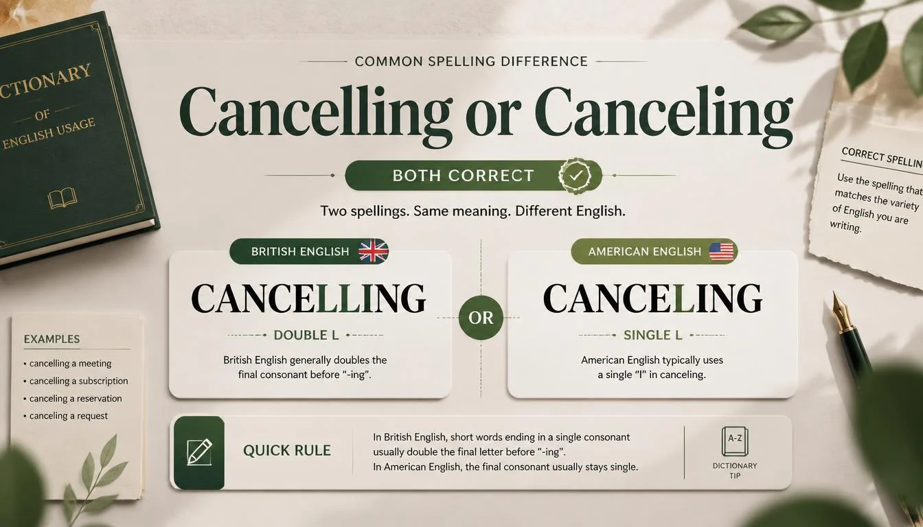 Cancelling or Canceling