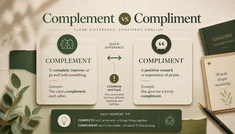 Complement vs Compliment