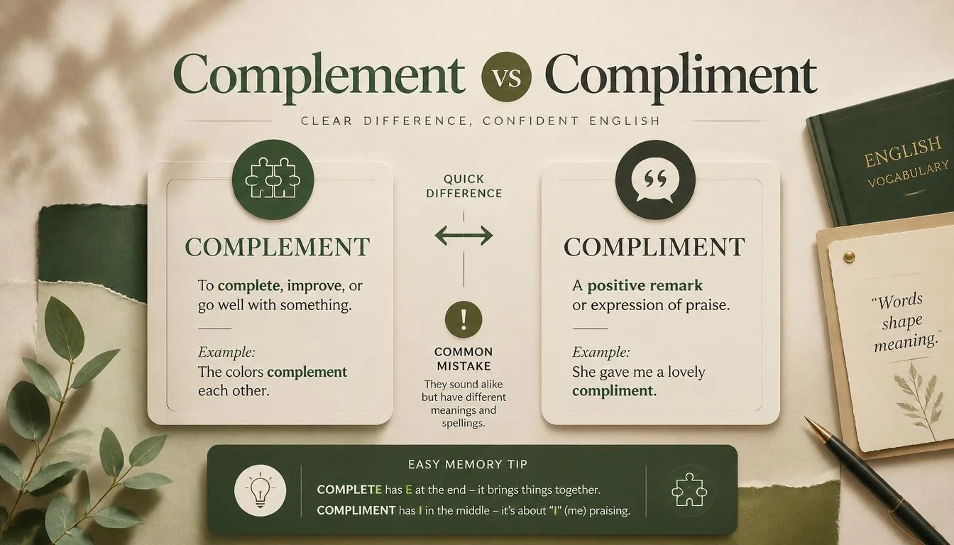 Complement vs Compliment
