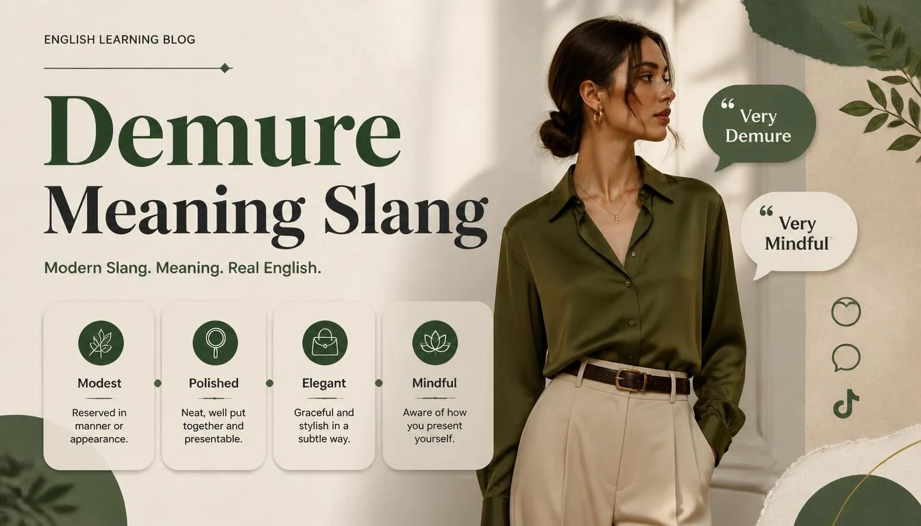 Demure Meaning Slang