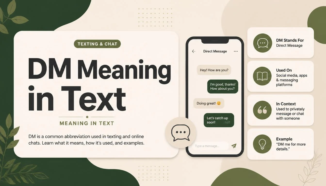 DM Meaning in Text