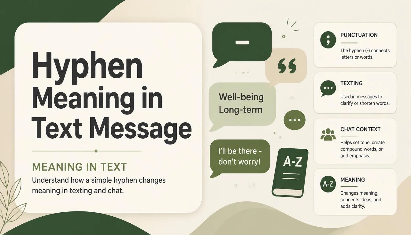 Hyphen Meaning in Text Message