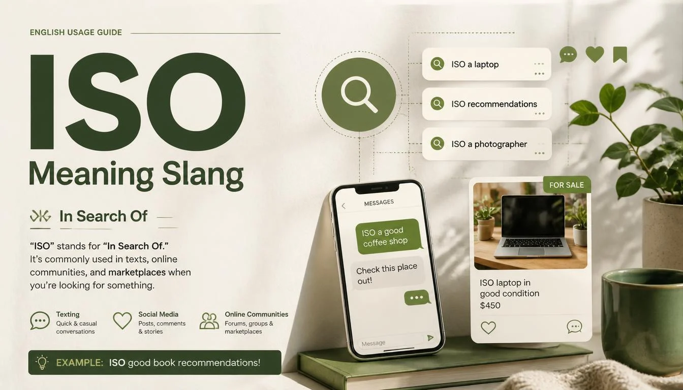 ISO Meaning Slang