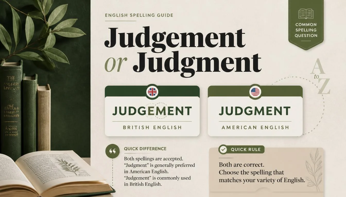 Judgement or Judgment