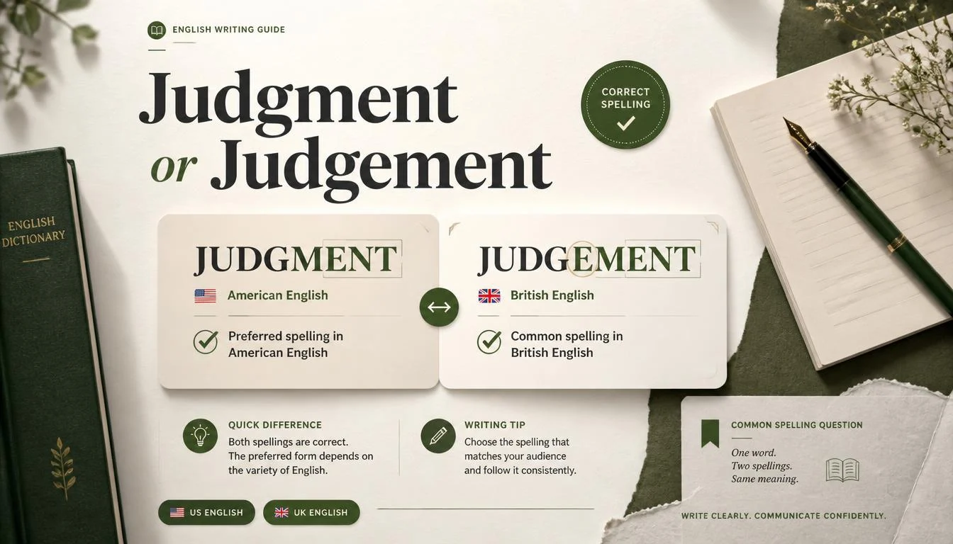 Judgment or Judgement