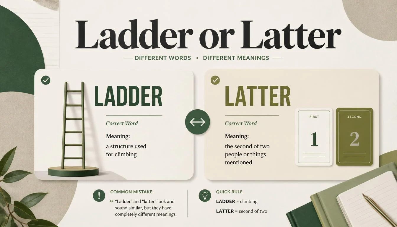 Ladder or Latter