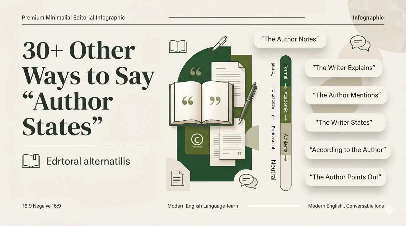 30+ Other Ways to Say "Author States"