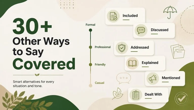 30+ Other Ways to Say Covered