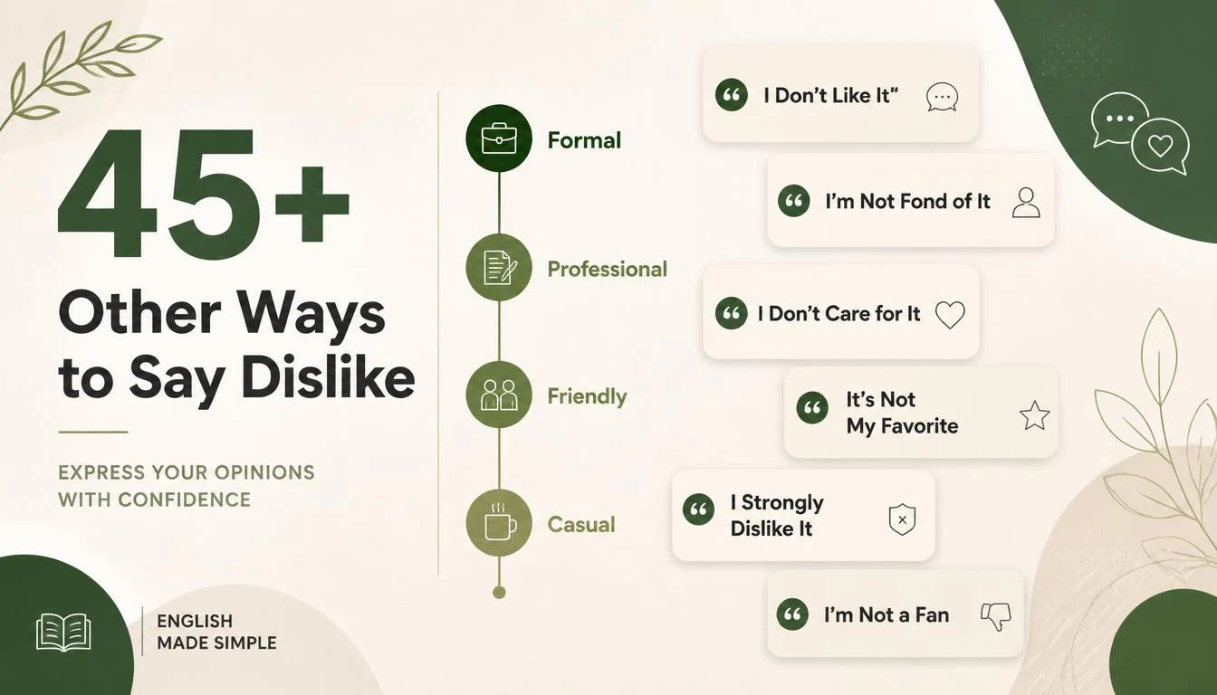 45+ Other Ways to Say Dislike