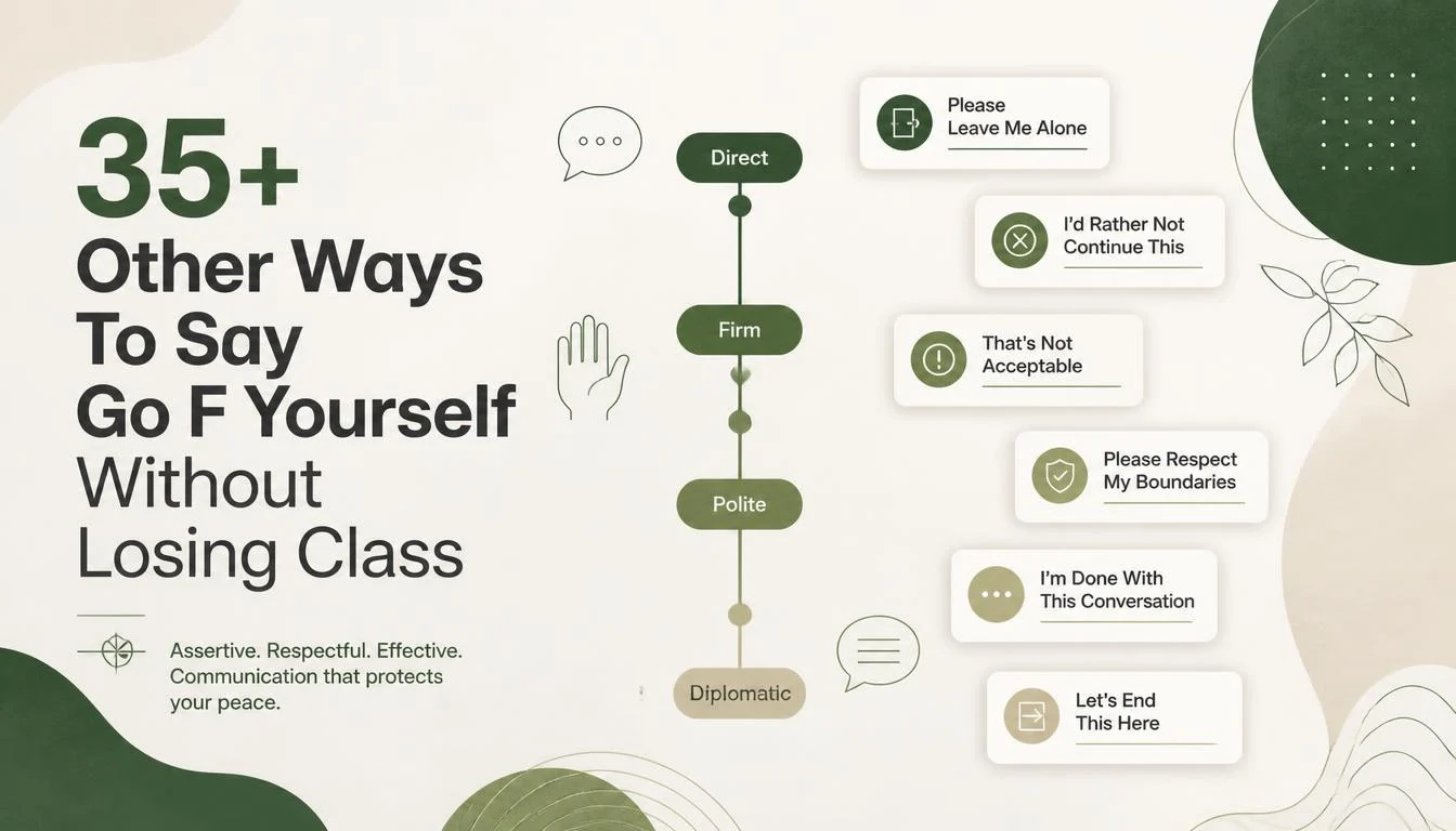 35+ Other Ways To Say Go F Yourself Without Losing Class
