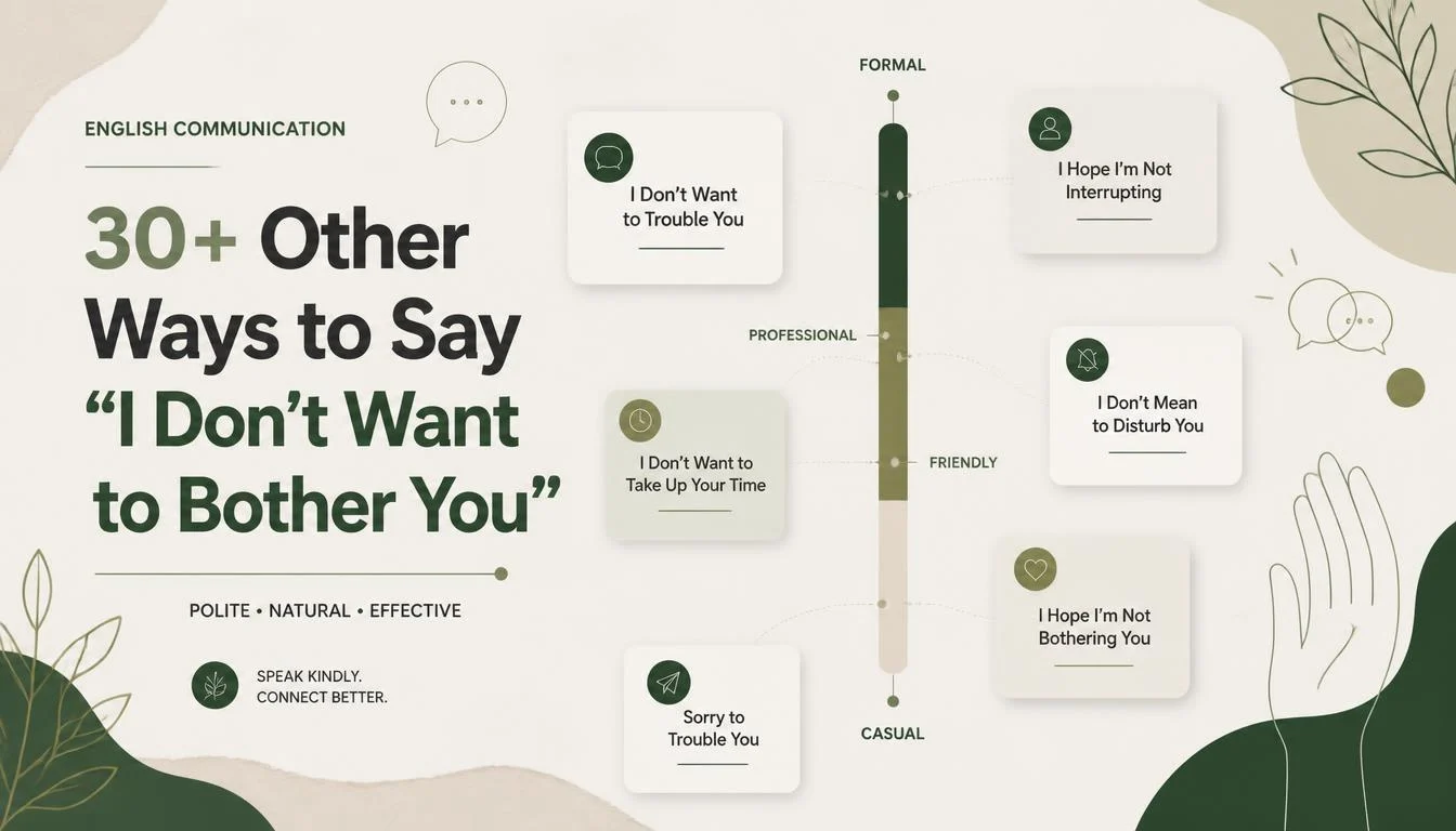 30+ Other Ways to Say "I Don't Want to Bother You"