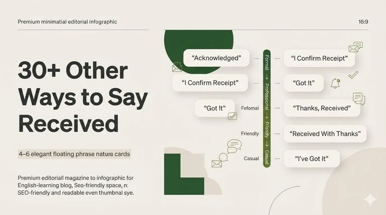 30+ Other Ways to Say Received