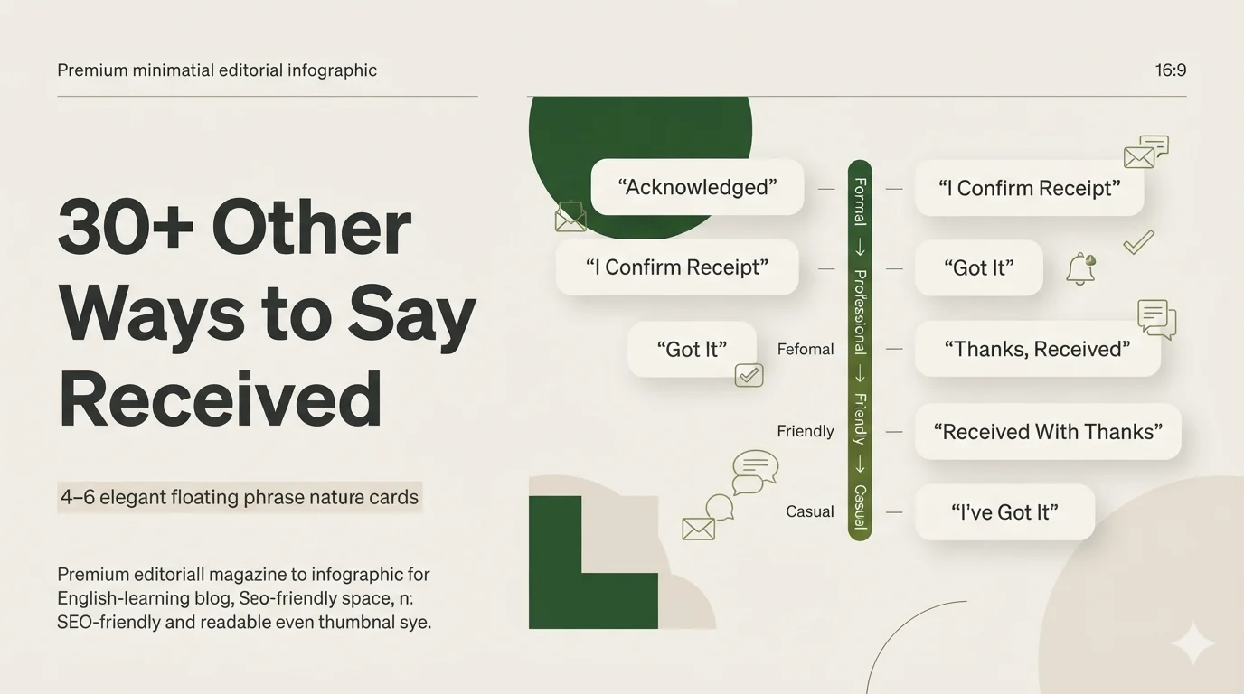 30+ Other Ways to Say Received