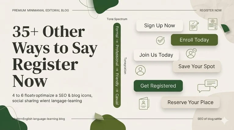 35+ Other Ways to Say Register Now