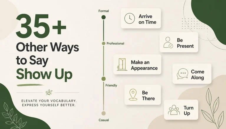 35+ Other Ways to Say Show Up
