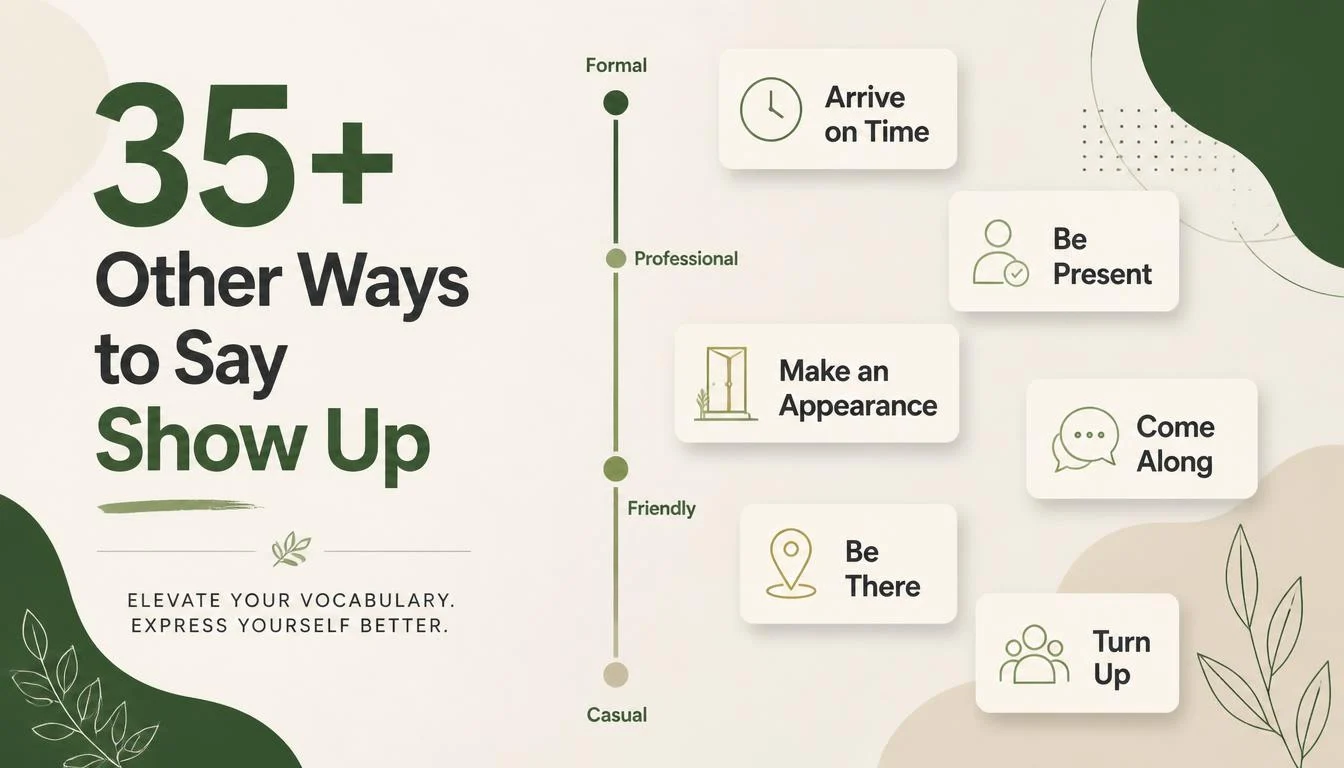 35+ Other Ways to Say Show Up