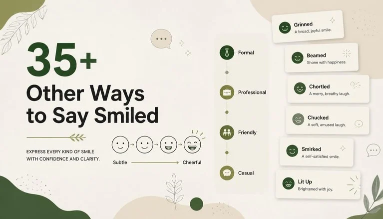 35+ Other Ways to Say Smiled