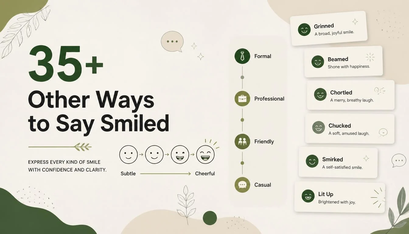 35+ Other Ways to Say Smiled