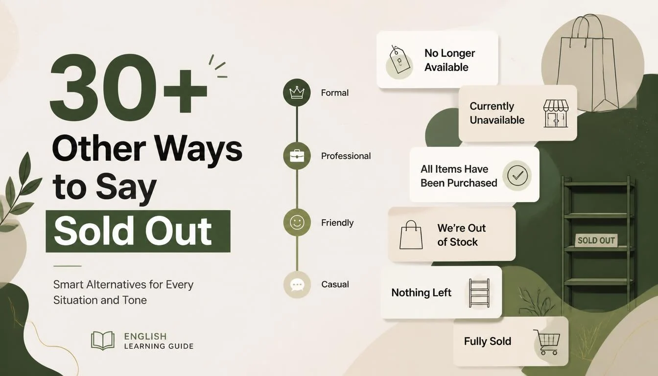 30+ Other Ways to Say Sold Out