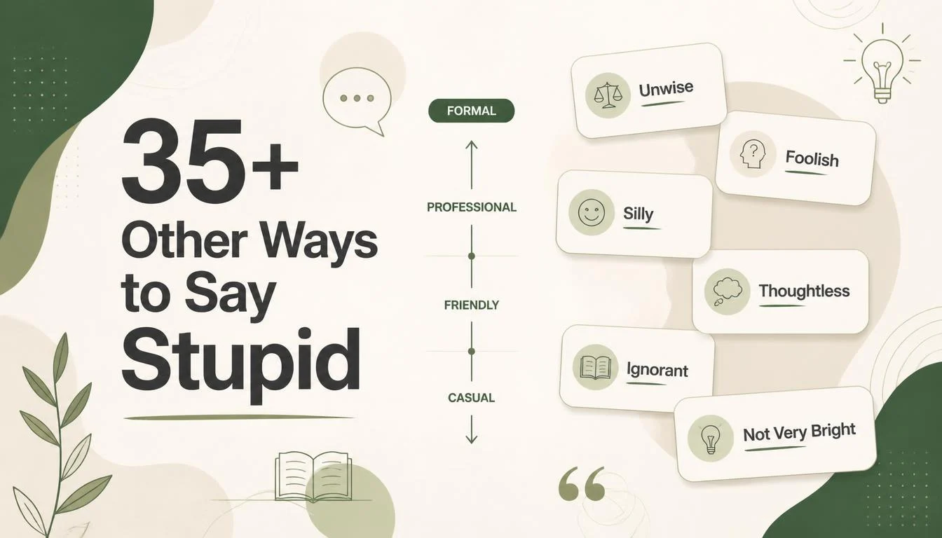35+ Other Ways to Say Stupid