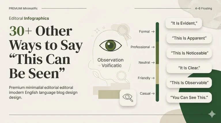 30+ Other Ways to Say "This Can Be Seen"