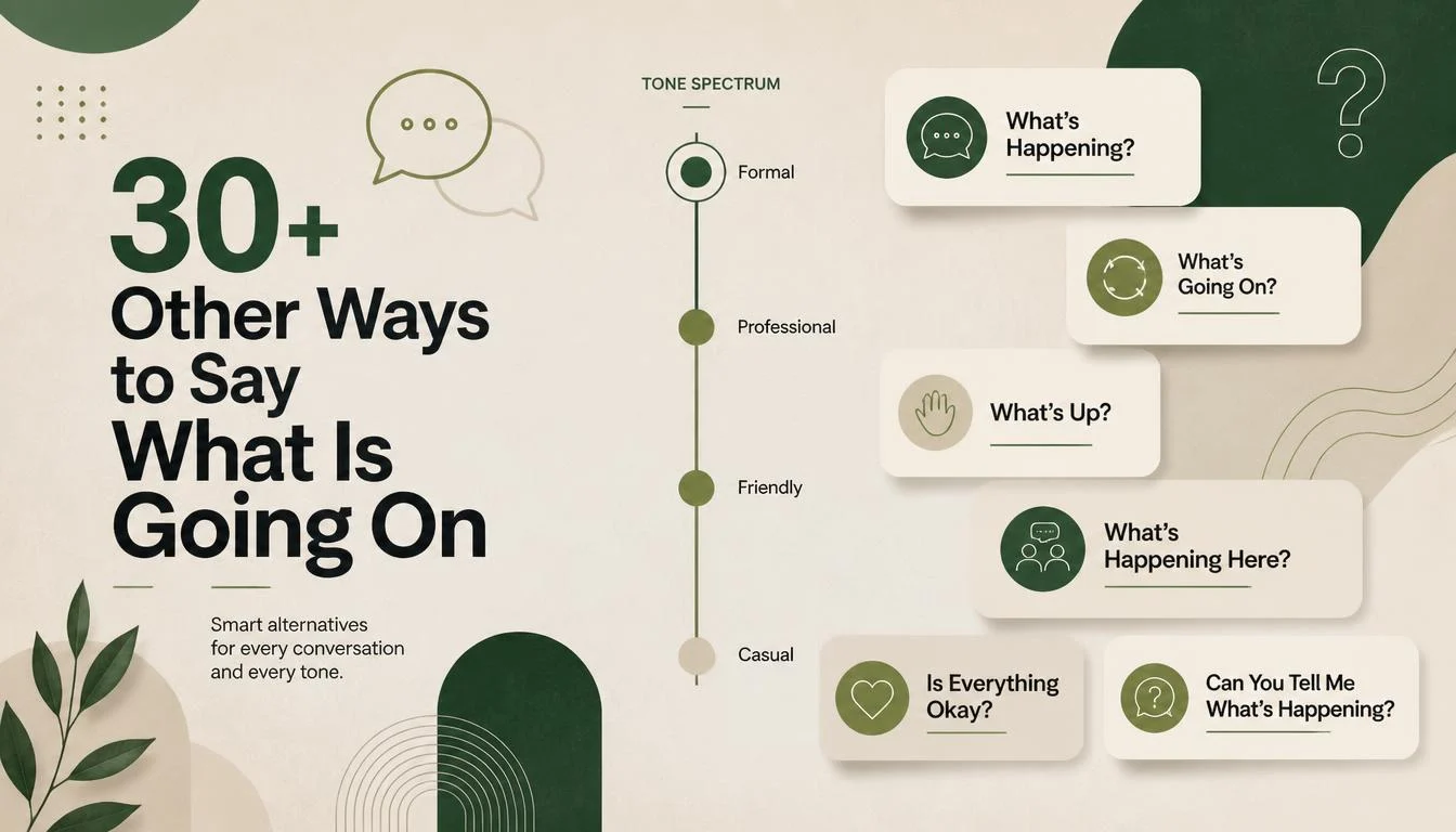 30+ Other Ways to Say What Is Going On