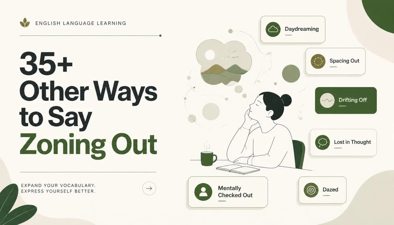 35+ Other Ways to Say Zoning Out