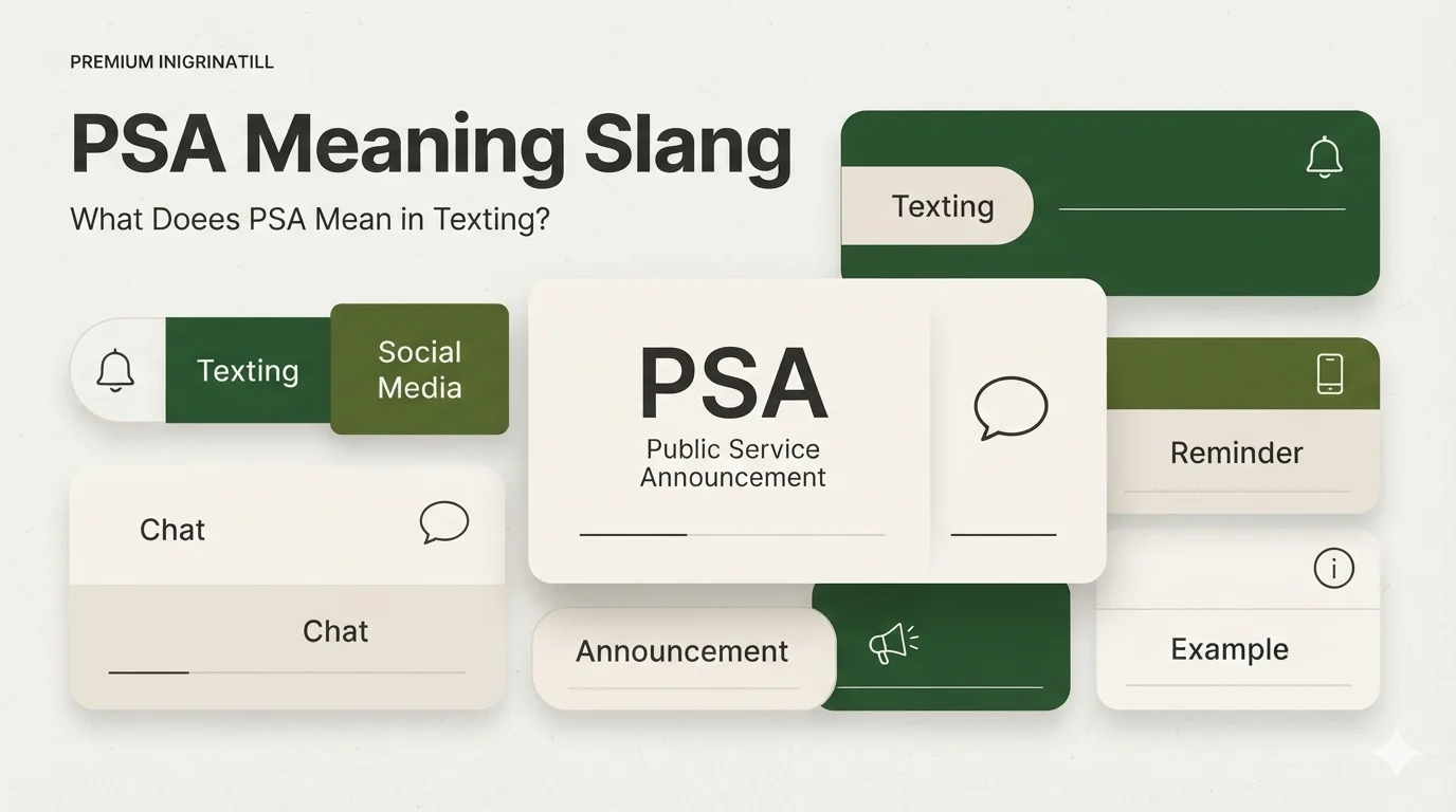 PSA Meaning Slang