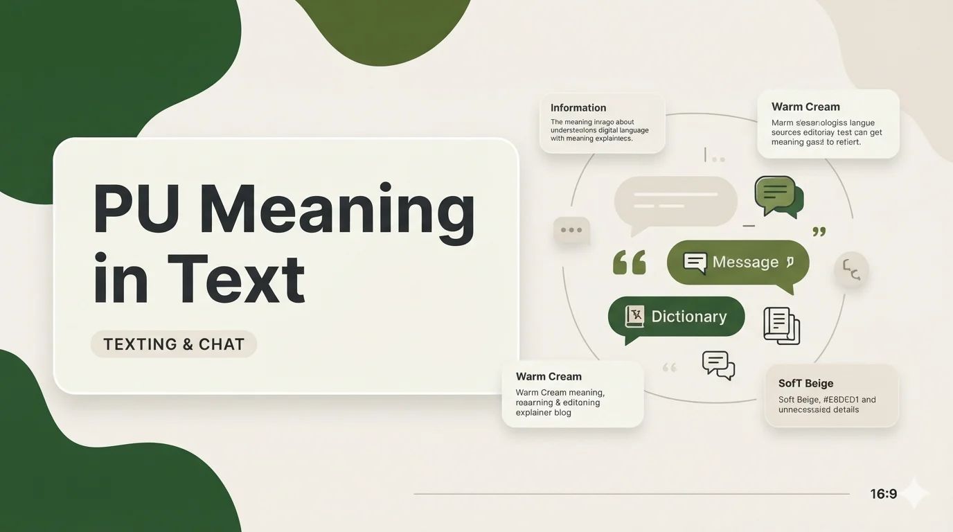 PU Meaning in Text