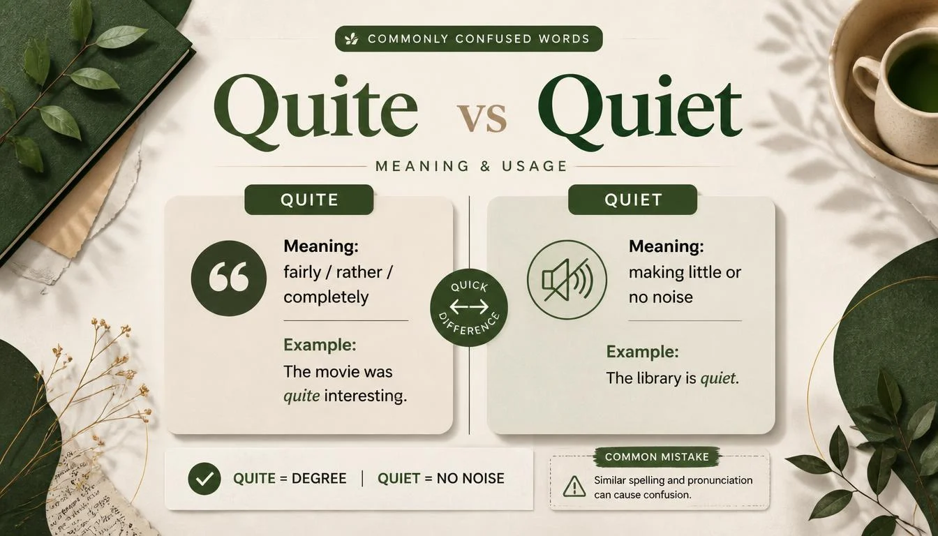 Quite vs Quiet