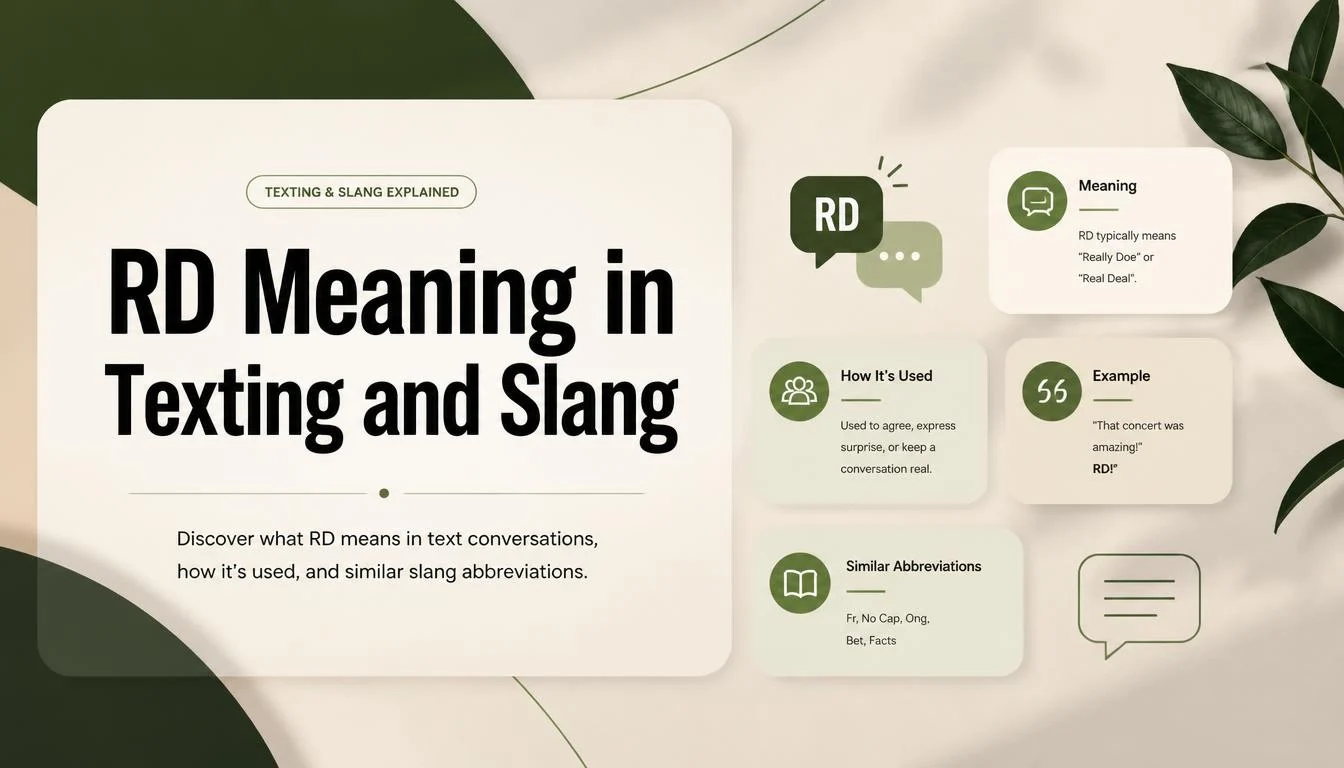 RD Meaning in Texting and Slang