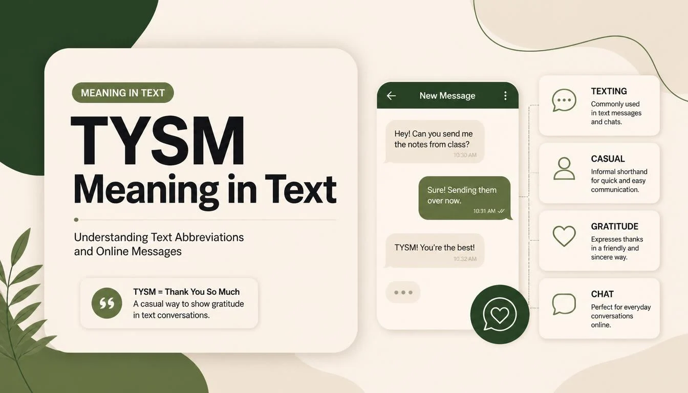 TYSM Meaning in Text